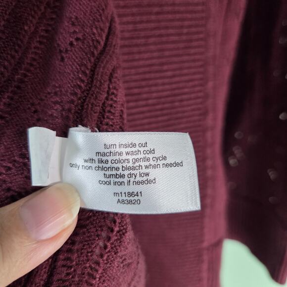 Lane Bryant Womens Classic 3/4 Sleeve Open Front Pointelle Shrug Size 22 24 - Picture 6 of 7